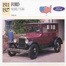 1911-1927 FORD MODEL T (GB) Classic Car Photograph / Information Maxi Card