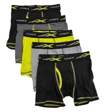 Boys Hanes X-Temp Boxer Briefs SMALL 5 Pack Tagless NEW NWOT