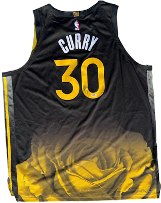 STEPHEN CURRY SIGNED WARRIORS CITY EDITION NIKE AUTHENTIC JERSEY