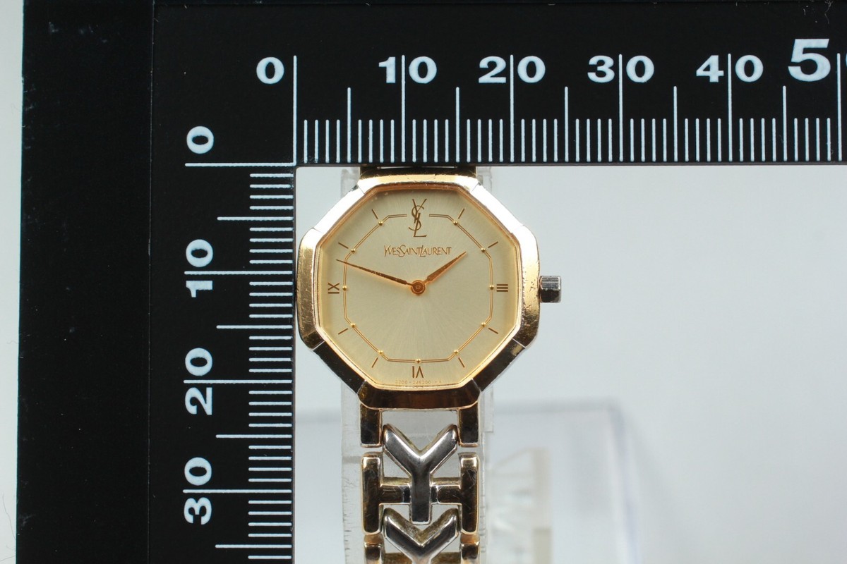 N.MINT* YVES SAINT LAURENT 2200-241762 Vintage Gold Octagon N.MINT* YVES SAINT LAURENT 2200-241762 Vintage Gold Octagon