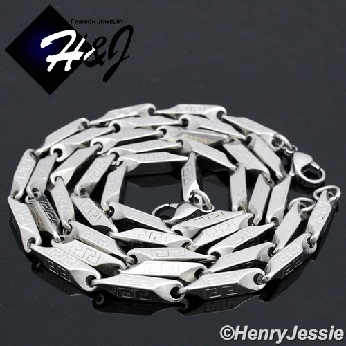 Men's 24" Stainless Steel Arrow Link Bullet Chain Necklace & Bracelet Set - 4mm Width, Silver 10 thumbnail image