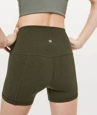 NEW LULULEMON ALIGN SHORTS 4" DARK OLIVE GREEN MULTIPLE SIZES