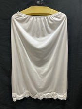 Vtg ADONNA For JC Penny Size Medium White 30 Long Skirt Slip