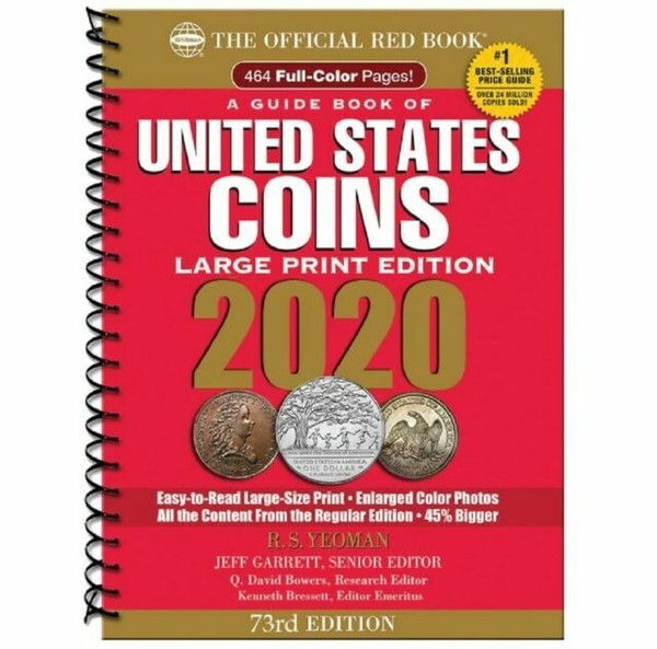 2020 Official Red Book US Coins 73rd Edition Large Print Guide