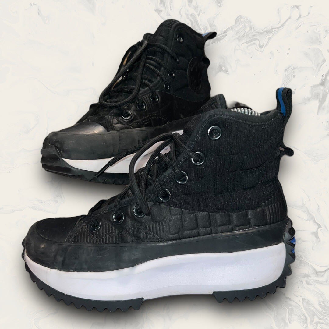 Converse Run Star Hike High Black Blue Hi Top Platform Shoe - Main Image