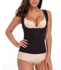 Body Shaper Sweat Sauna Vest Weight Loss Shapewear Neoprene Sz Medium Black Zip