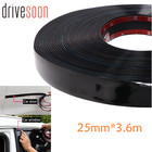 New 12Feet Trim Body Side Molding Black 1"(25mm) Car Roof Door Moulding Strip