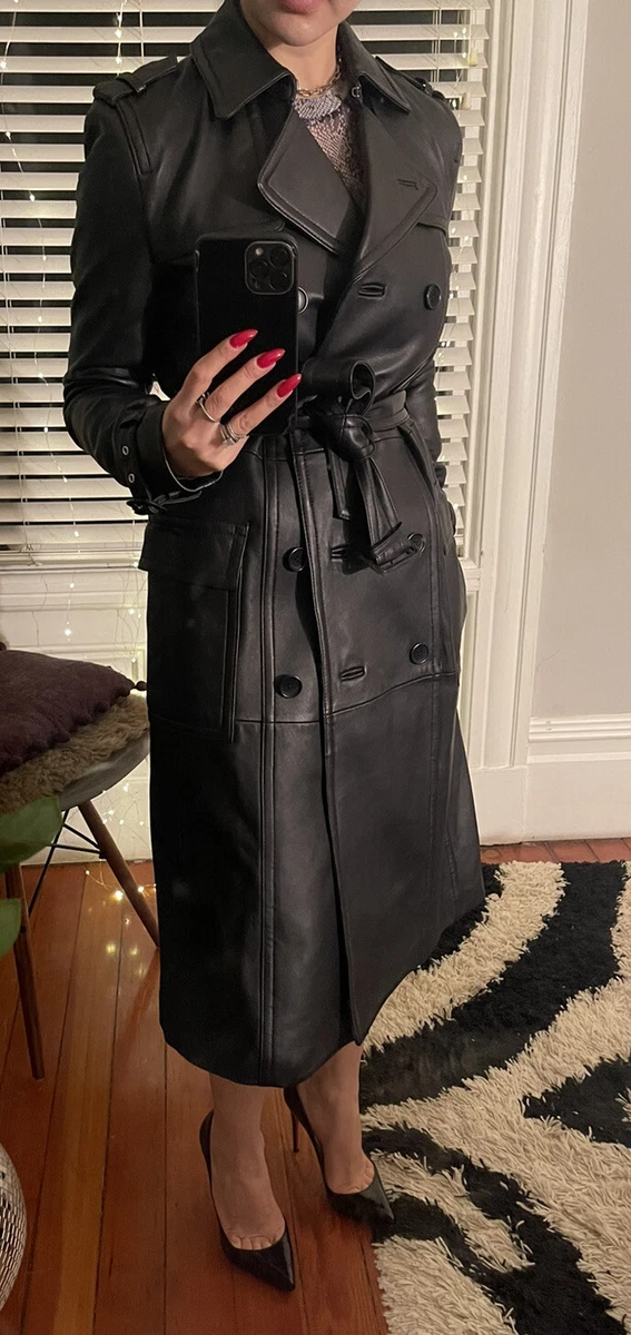 Michael kors black trench coat sale