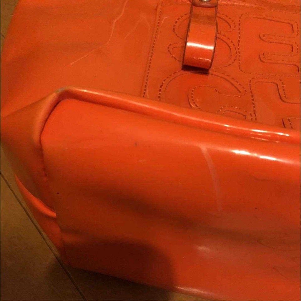 See By Chloe Handbag Tote Logo Leather Orange Women's USED FROM JAPAN - Image 4 of 4