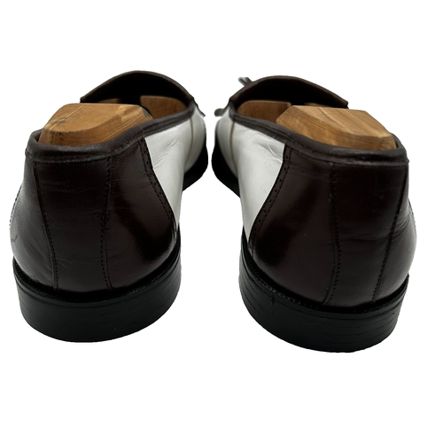 Zapatos de vestir mocasines con borlas sin cordones bloques de color de cuero para hombre Stacy Adams talla 9 - Imagen 7 de 10