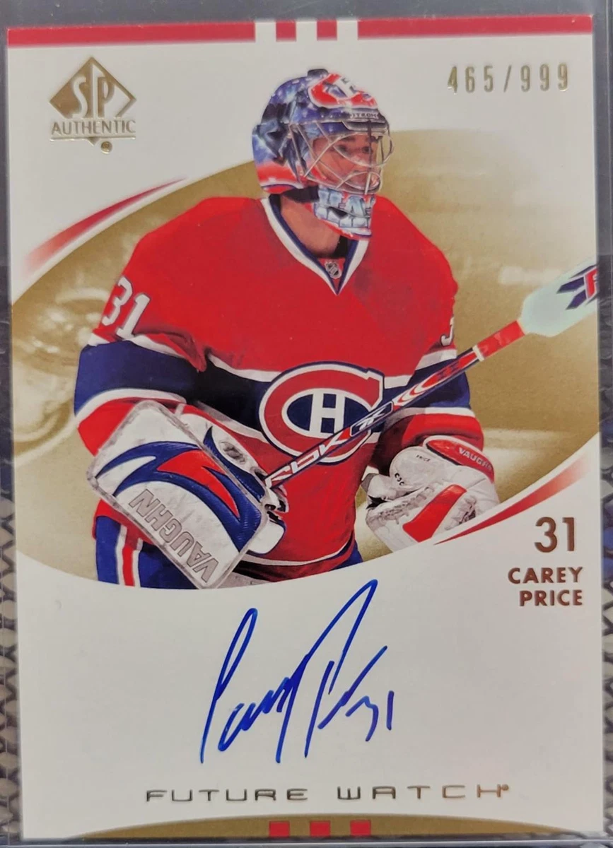 Carey Price 07/08 UD SP Authentic Future Watch Auto Rookie /999