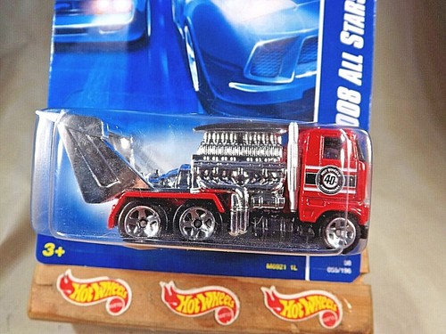 2008 Hot Wheels #55 All Stars SEMI FAST II Red Variation w/Large Rear 5 Sp-Varia - Picture 2 of 5