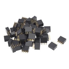 50Pcs 2.54mm Pitch 2x4-Pin Double Row Straight Connector Female Pin Header Strip