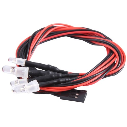 RC Car LED Light Kit - 4Pcs 5mm Low Power Lights For Drift Models (Blue, Red, White Options) - View #9