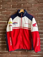 Vintage Y2k Racing Red Fleece Honda Streetwear Rare M Drip