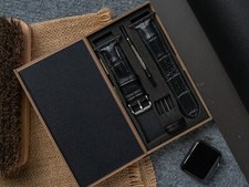 Handmade Crocodile Leather Band Strap for Apple Watch Series 8 7 6 5 SE Ultra