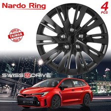 Hubcap Set 4 Pc Wheel Cover 16 Inch Rim Cover Black Nardo Car Replacement Toyota