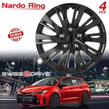Hubcap Set 4 pc Wheel Cover 16 Inch Rim Cover Black Nardo Car Replacement Toyota