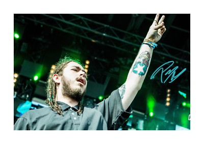 Post Malone (1) A4 signed mounted photograph picture poster. Choice of frame.