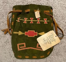 Vintage Enid Collins Of Texas Leather Wampum Native Purse Bag NWT RARE READ