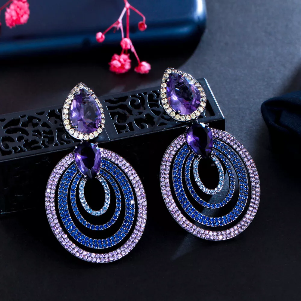Big purple hotsell earrings