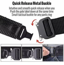 MOZETO Tactical Belt Velco 1.5" Military Nylon Web Belts for Men Concealed New