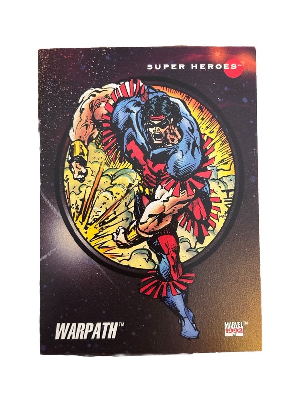 Excellent: Vintage 1992 Impel Marvel Universe Warpath Trading Card