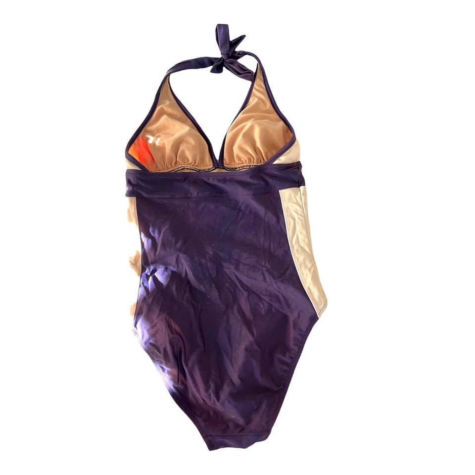 DownEast basics Small Womens Footbridge Beach 1 pc Beige Navy Blue White Pink - Image 2 of 4