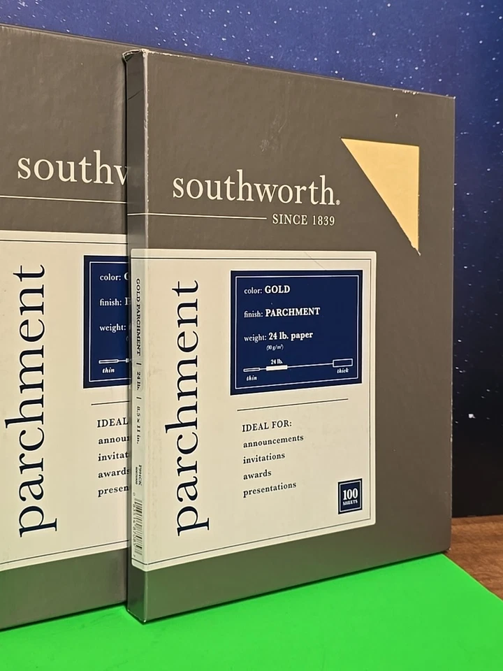 Papel pergamino Southworth Gold 24 lb 100 hojas Foto 2 de 2