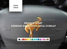 For Bronco SPORT 2021 - 2025 Steering Wheel Overlay Accent Vinyl Decal Stickers