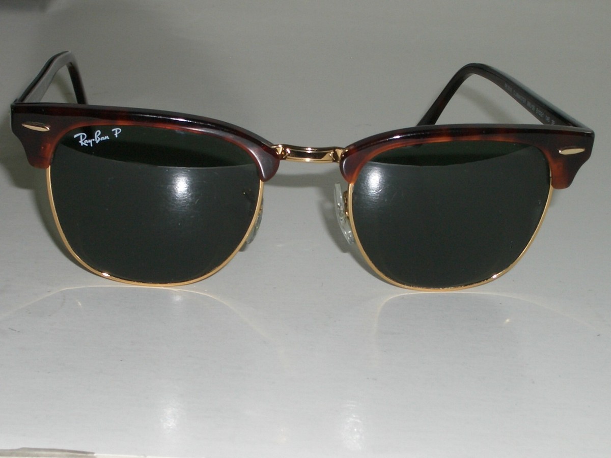 Ray-Ban RB3016 Polarized Sunglasses 990/58 Tortoise G-15 Size 51mm 51-145 W/Case CLUBMASTER CLASSIC Sunglasses in Tortoise On Gold and G-15  main image 4