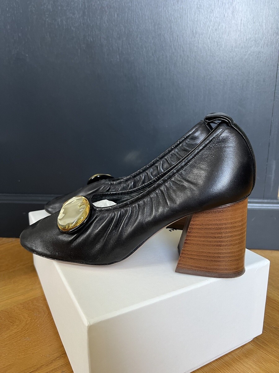 Old Celine Phoebe Philo Soft Ballerina Pump With Pebble Black