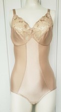 Vintage Wacoal Nude Elegance Minimizer Shaper Bodysuit Size 34C Shapewear 80122
