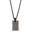 Authentic Gucci 925 Sterling Silver Diamante Tag Pendant Necklace FastShipping