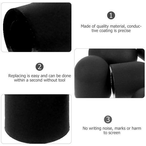15 Pcs Pen Tip Cover Silicone Stylus Tips Replacement for Soft Mobile Writing - Zdjęcie 8 z 12