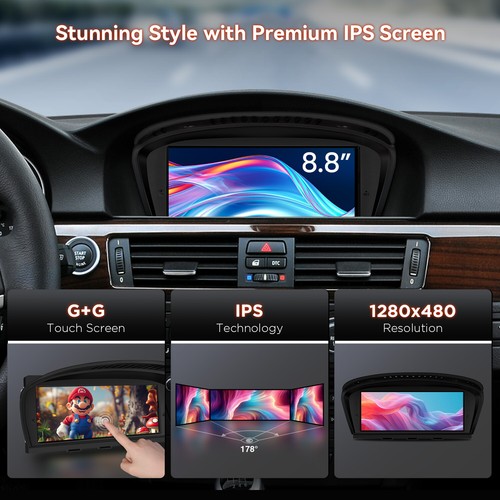 CarPlay 8.8" Android Car GPS Stereo 8Core 4+64GB For BMW 3er E90 E91 E92 E93 CIC - Picture 17 of 20