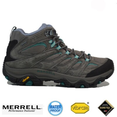 DAMEN MERRELL WANDERSCHUHE WASSERDICHT GORETEX KNÖCHEL WALKING TRAIL TREK SNEAKER