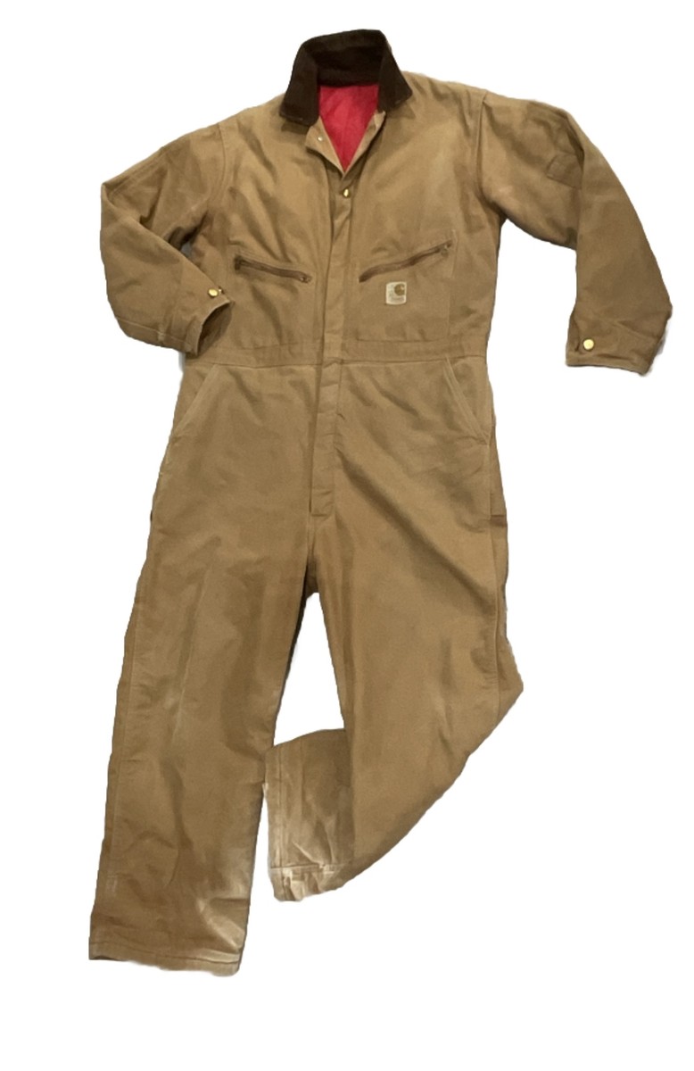 ジャケット・アウター Carhartt Coverall 80`s~90`s Made in USA Vintage Carhartt Coveralls Men's Size 46R Duck Brown 80's-90's USA