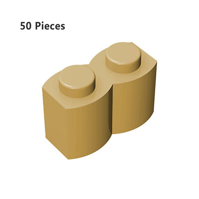 30136 Palisade Brick 1X2 Tan Bricks 50PCS Bricks, Pieces & Parts 100% Compatible