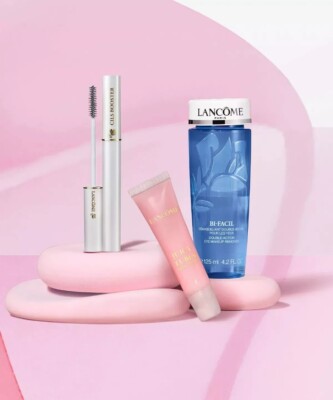 Lancome 3 Piece 2024 Gift Set Juicy Tubes Lip Gloss Bi-Facil Cils