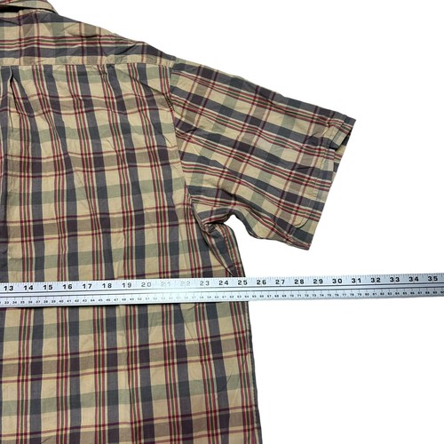 Vintage Ralph Lauren Jeans Shirt Mens XL Khaki Plaid Button Up Y2K Short Sleeve - Picture 5 of 7