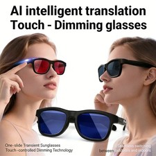 Smart Glasses with AI Translator, V6.0 Bluetooth Glasses with 150+ Translatio