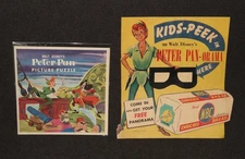 Peter Pan 1952 NBC Bread Label 3D Pan-Orama Viewer Store Display +Album