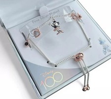 Minnie Mouse Adjustable Silver Charm Bracelet Minnie  Hearts Collectors Disney