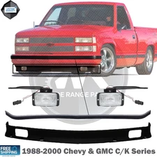 Front Lower Valance w/ Fog Light & Trim For 1988-2000 Chevy & GMC C/K Series