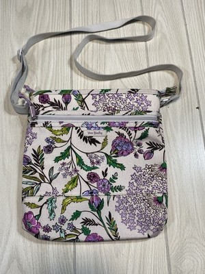 Vera Bradley Women's Lighten Up Slim Crossbody Bag Lavender Botanical Floral