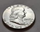 1963 D Benjamin Franklin Half Dollar 90% Silver 50c (X36)