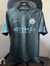 MANCHESTER CITY THIRD 2017 - 2018 SOCCER JERSEY FOOTBALL SHIRT NIKE sz M