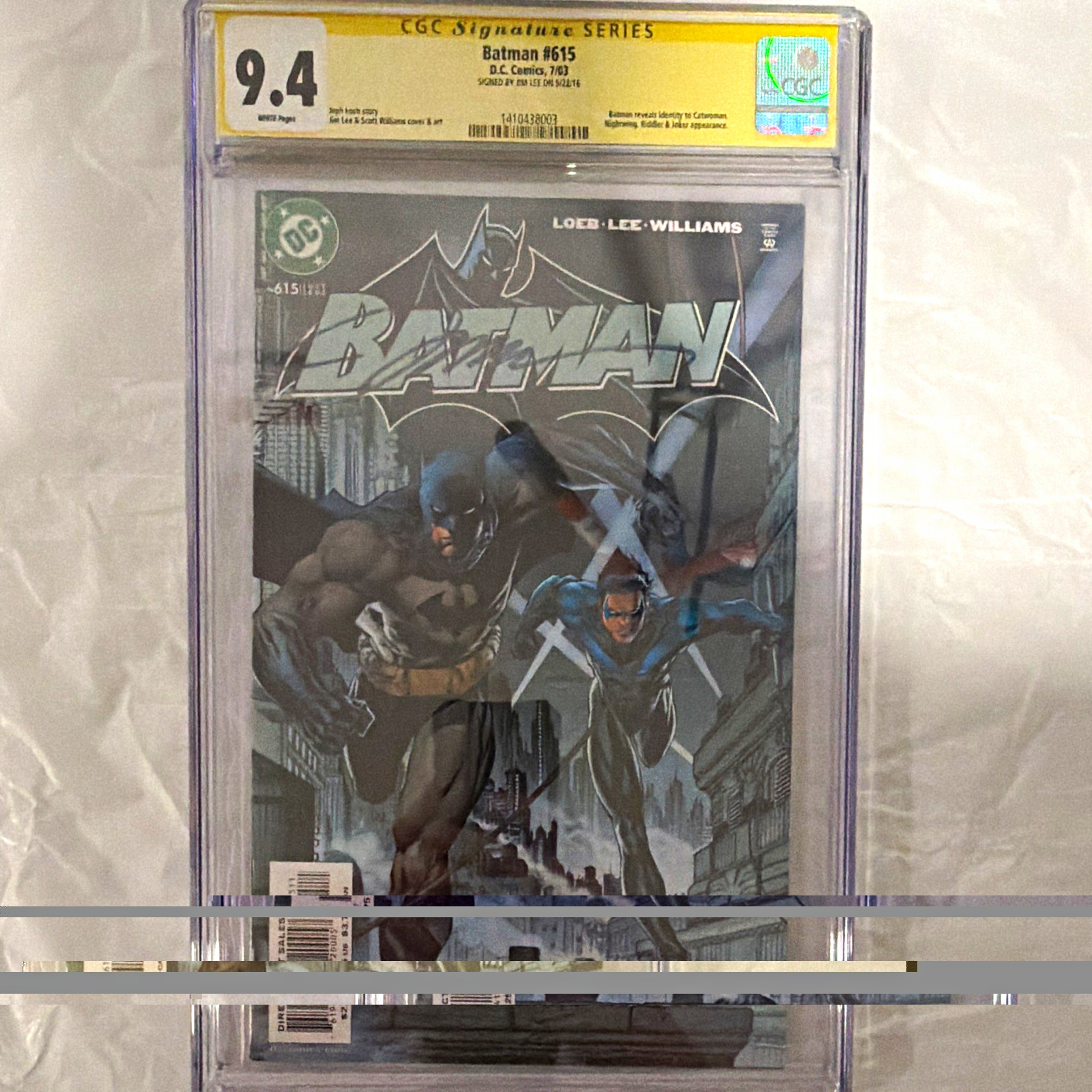 DC Comics Batman #615 (2003) CGC Signature Series 9.4 Signed Jim Lee