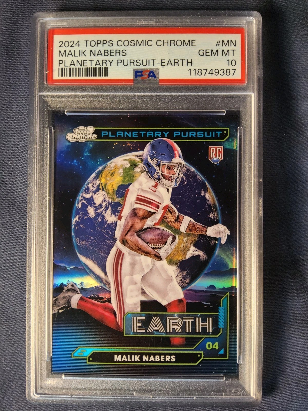 Malik Nabers Topps Cosmic Chrome Planetary Pursuit #MN Earth
